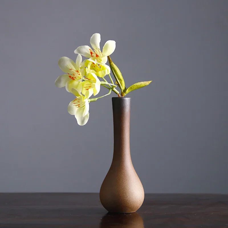 Retro - Zen - Vase: Keramik - Blumeneinsatz für Hydrokultur - Blumen & Tischdekoration - ApolettaApoletta