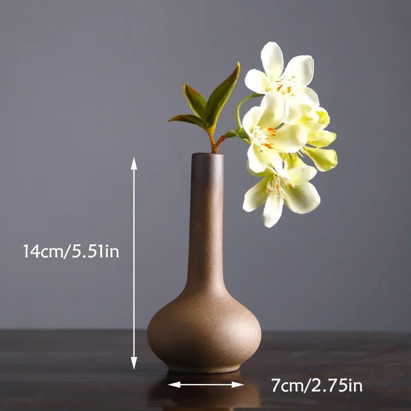Retro - Zen - Vase: Keramik - Blumeneinsatz für Hydrokultur - Blumen & Tischdekoration - ApolettaApoletta