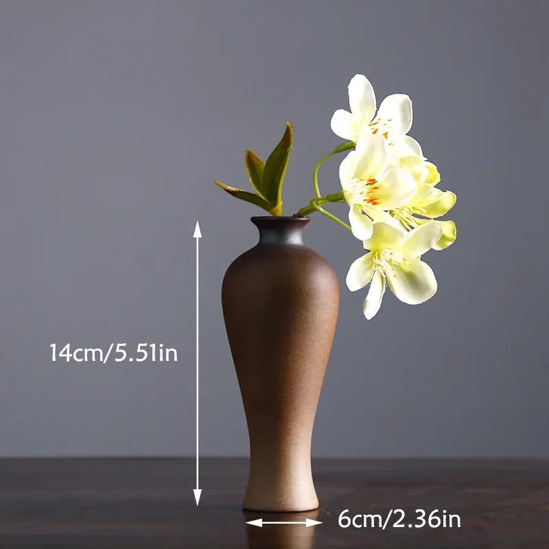 Retro - Zen - Vase: Keramik - Blumeneinsatz für Hydrokultur - Blumen & Tischdekoration - ApolettaApoletta