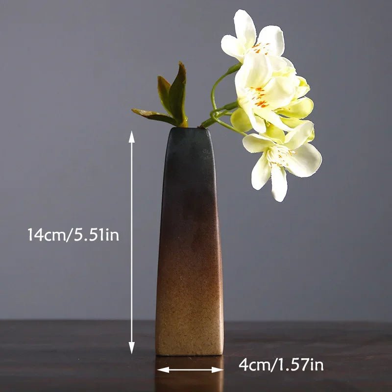 Retro - Zen - Vase: Keramik - Blumeneinsatz für Hydrokultur - Blumen & Tischdekoration - ApolettaApoletta