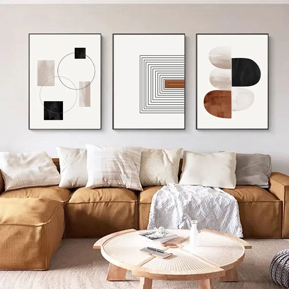 Schwarz - Weiße Linie Kunst: Abstrakte Poster für Wohn - und Schlafzimmer - ApolettaApoletta