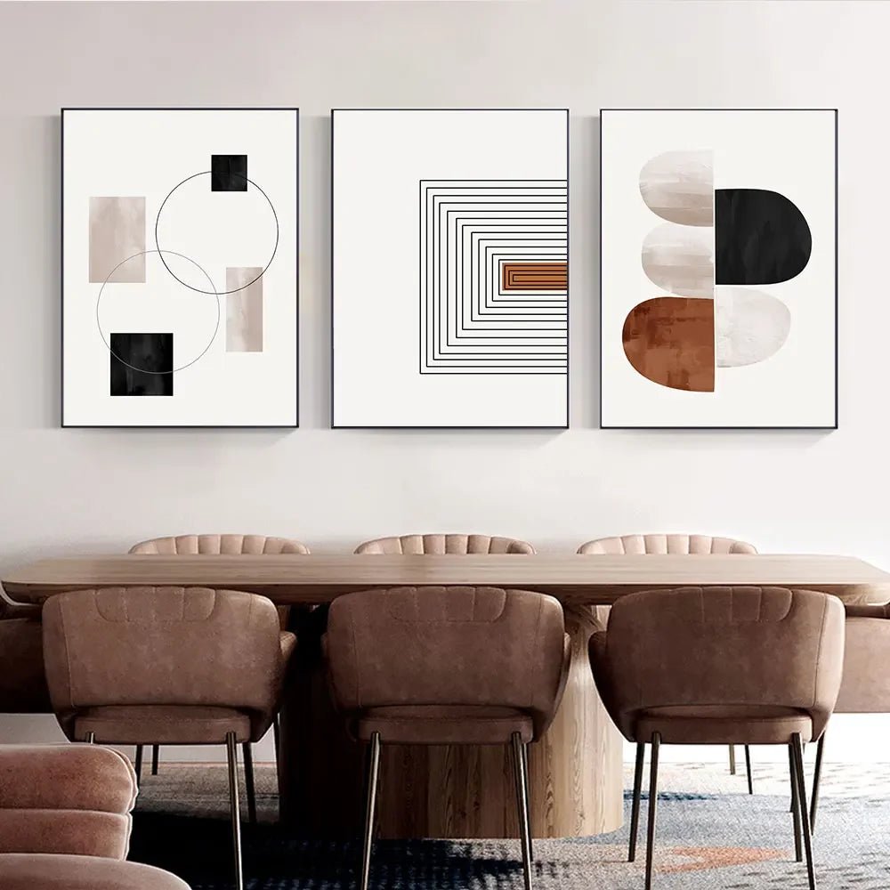 Schwarz - Weiße Linie Kunst: Abstrakte Poster für Wohn - und Schlafzimmer - ApolettaApoletta