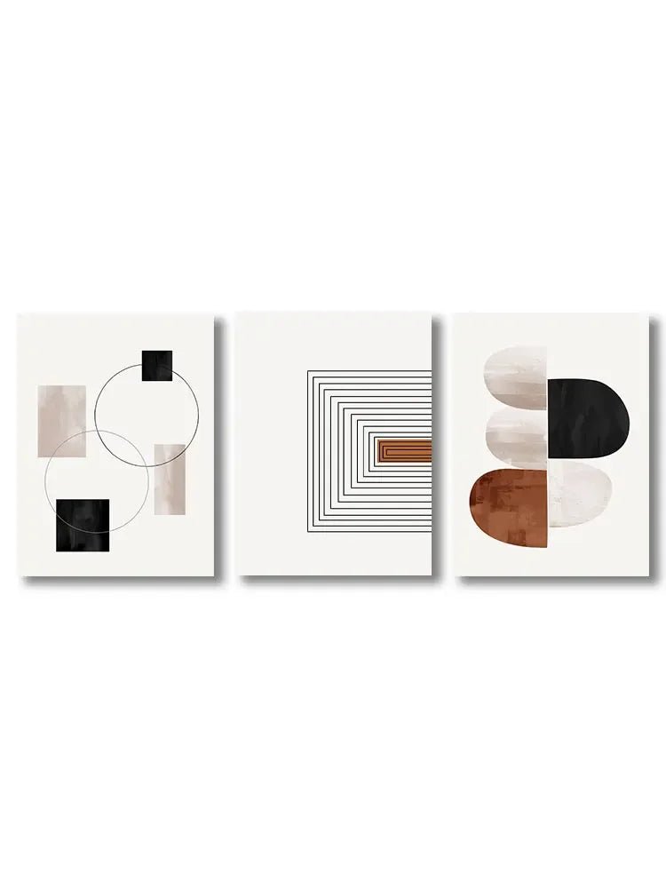 Schwarz - Weiße Linie Kunst: Abstrakte Poster für Wohn - und Schlafzimmer - ApolettaApoletta