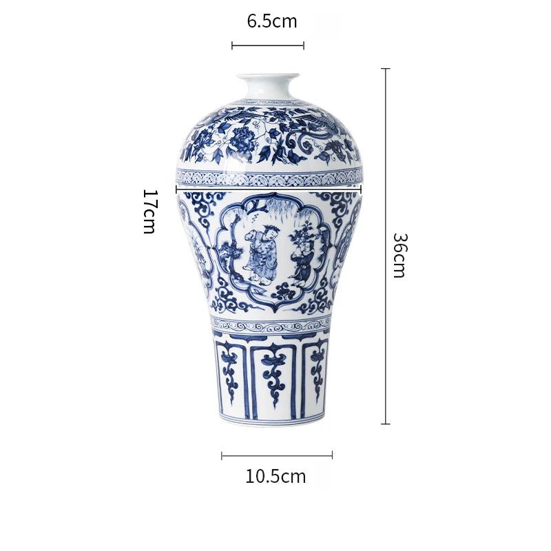 Antike Keramikvase: Dekorative Bogu - Regal - Vase & Blumentopf - ApolettaApoletta