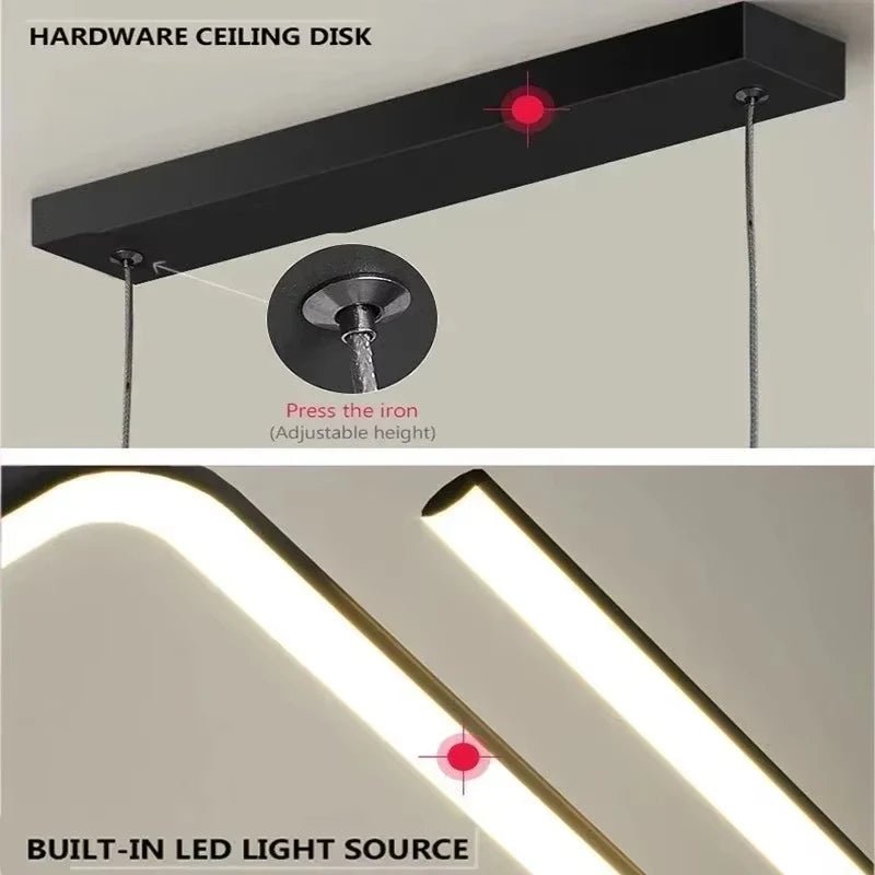 Moderne dimmbare LED - Pendelleuchte: Stilvolle Hängelampe für Wohnzimmer & Restaurant - ApolettaApoletta