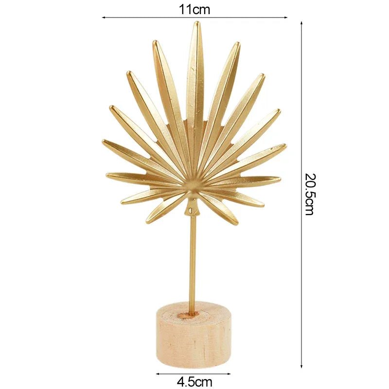 Gold Ginkgo - Blatt - Ornament: Metall - Handwerk für stilvolle Tischdekoration - ApolettaApoletta