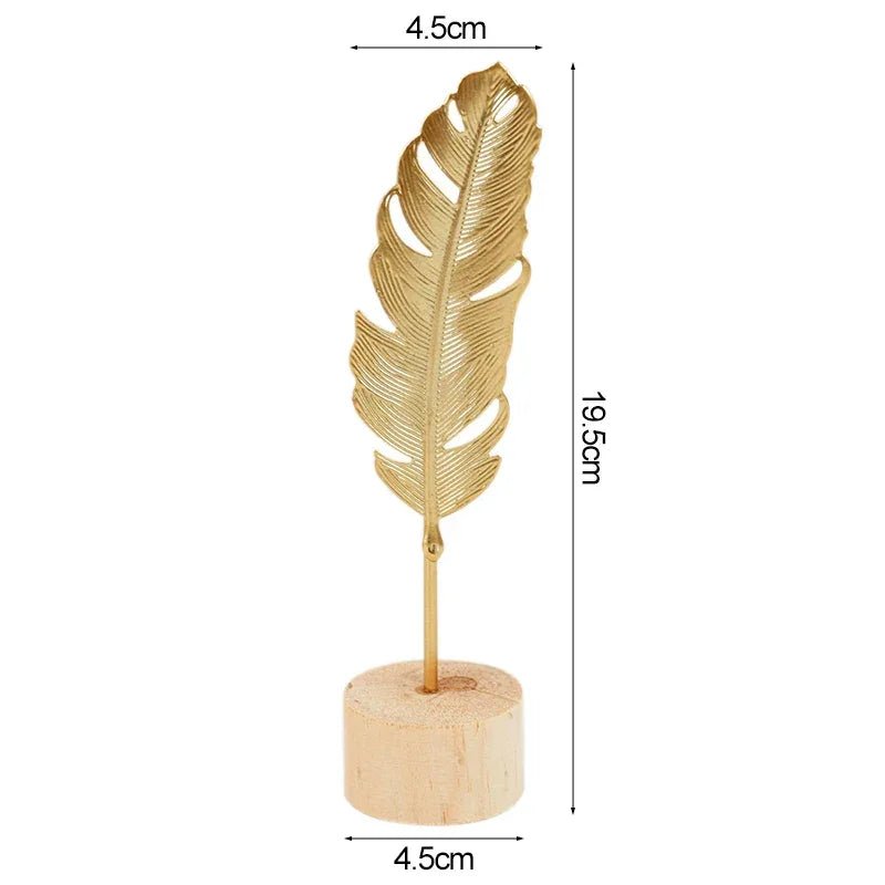Gold Ginkgo - Blatt - Ornament: Metall - Handwerk für stilvolle Tischdekoration - ApolettaApoletta