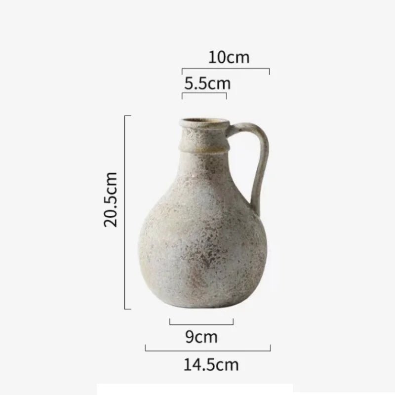 Keramikvase im Vintage - Stil: Handgefertigte Blumenvase für Wohnkultur - ApolettaApoletta
