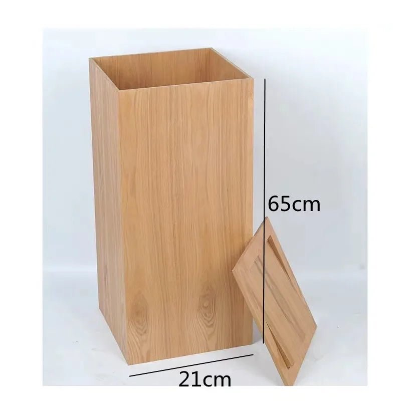 Großer Holz - Mülleimer mit quadratischer Form - ApolettaApoletta