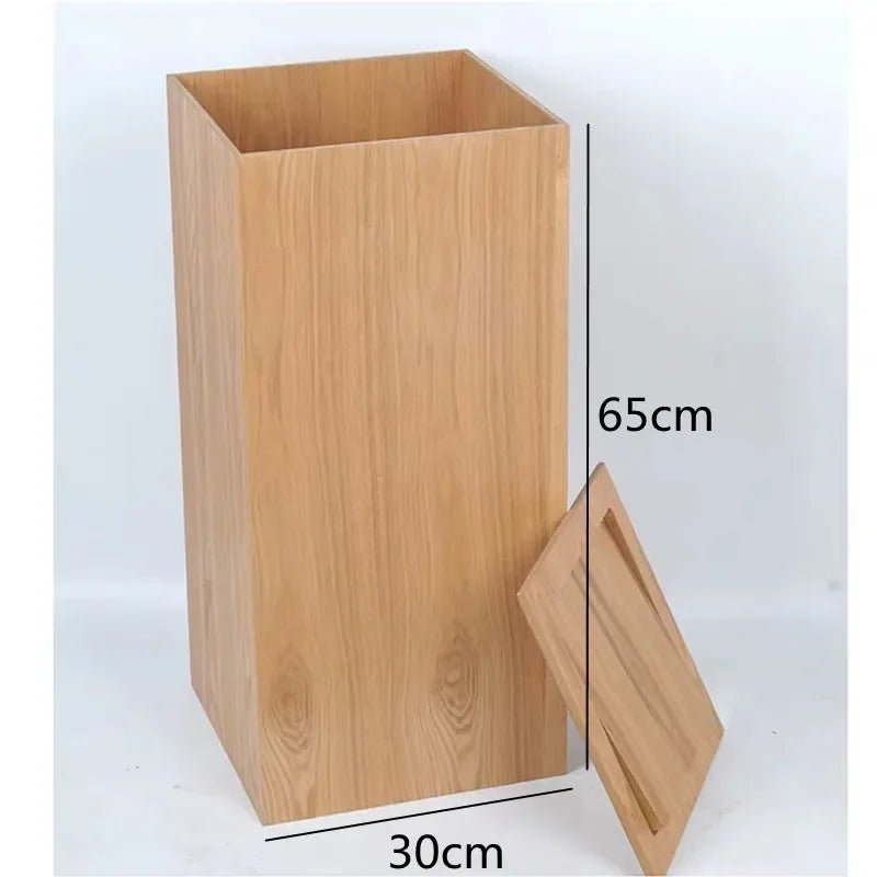 Großer Holz - Mülleimer mit quadratischer Form - ApolettaApoletta