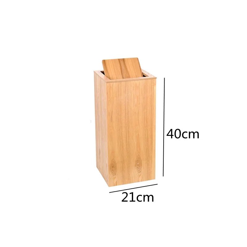 Großer Holz - Mülleimer mit quadratischer Form - ApolettaApoletta