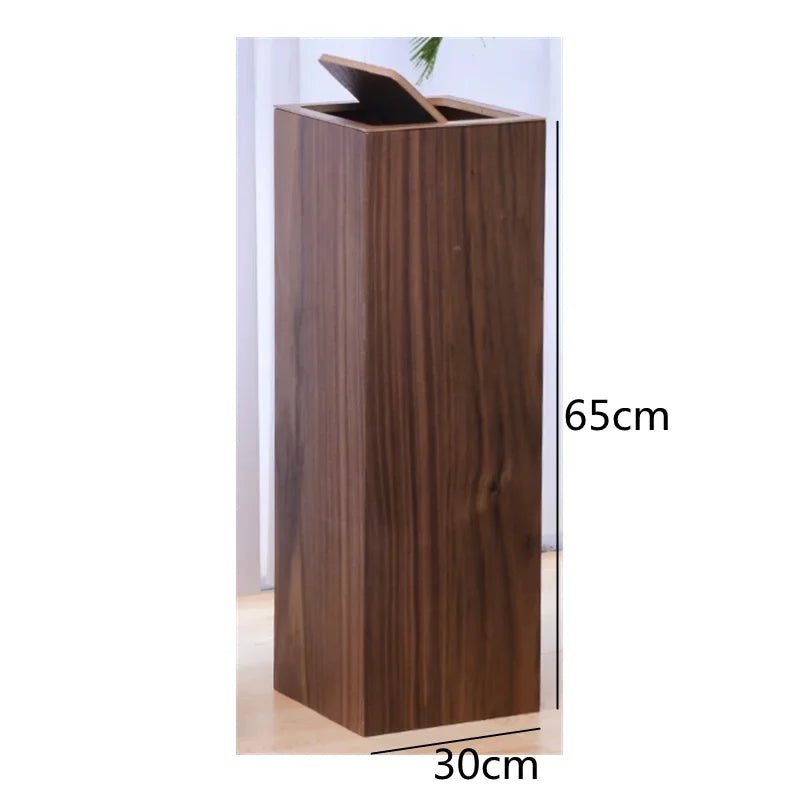 Großer Holz - Mülleimer mit quadratischer Form - ApolettaApoletta