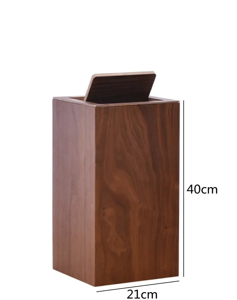 Großer Holz - Mülleimer mit quadratischer Form - ApolettaApoletta