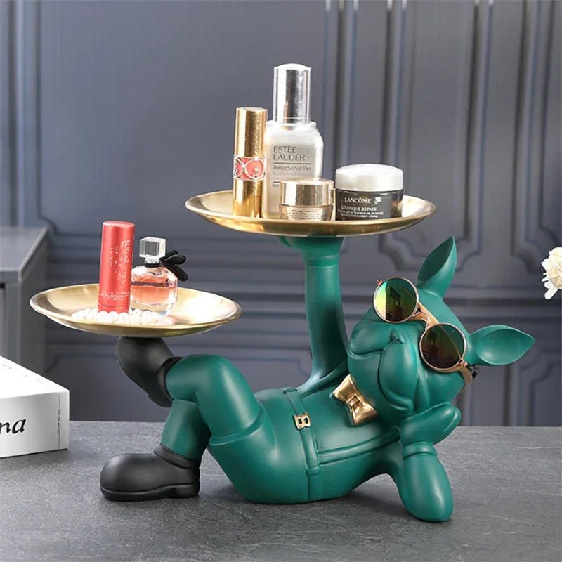 Coole Bulldoggen - Statue: Tierfigur für moderne Wohn - und Schlafzimmer - ApolettaApoletta