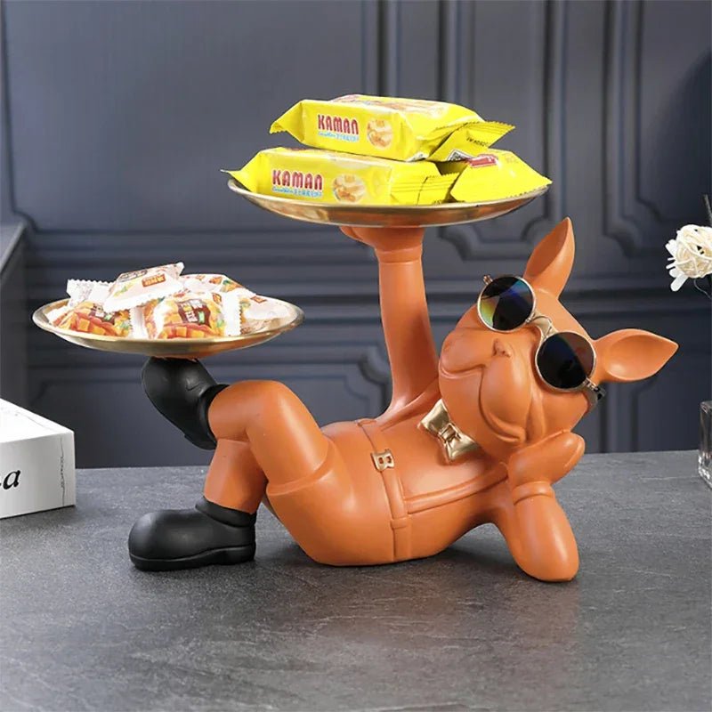 Coole Bulldoggen - Statue: Tierfigur für moderne Wohn - und Schlafzimmer - ApolettaApoletta