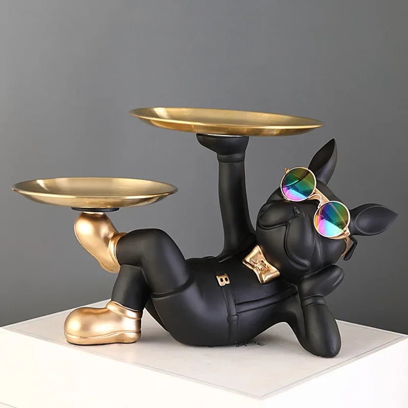 Coole Bulldoggen - Statue: Tierfigur für moderne Wohn - und Schlafzimmer - ApolettaApoletta