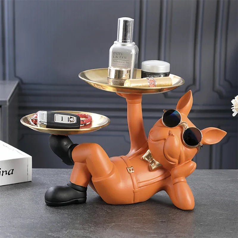 Coole Bulldoggen - Statue: Tierfigur für moderne Wohn - und Schlafzimmer - ApolettaApoletta