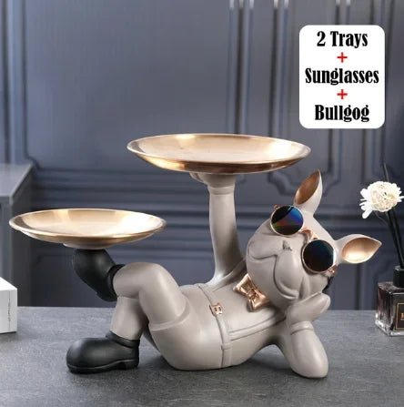 Coole Bulldoggen - Statue: Tierfigur für moderne Wohn - und Schlafzimmer - ApolettaApoletta