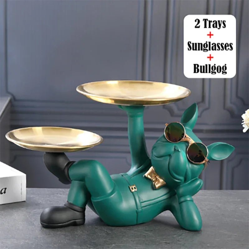 Coole Bulldoggen - Statue: Tierfigur für moderne Wohn - und Schlafzimmer - ApolettaApoletta