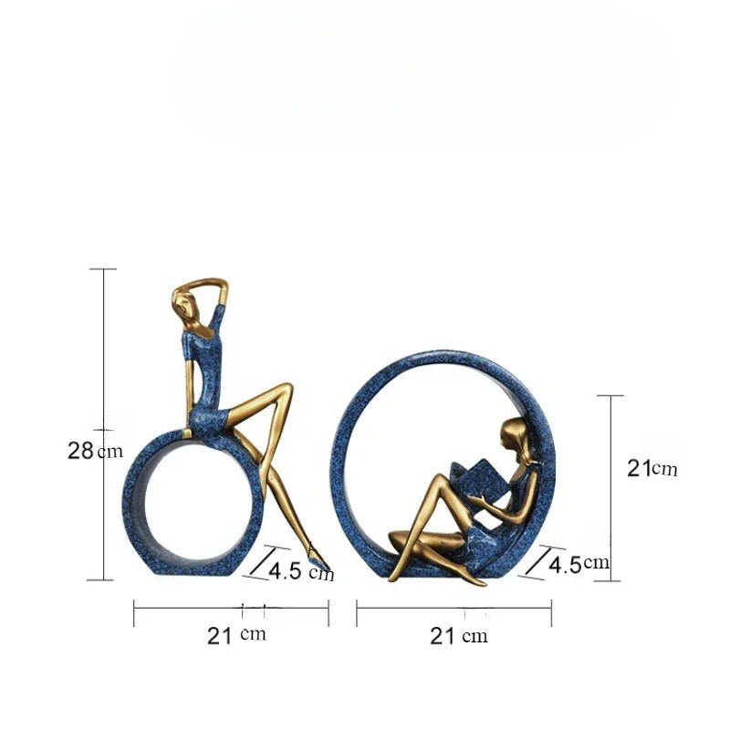 Desktop - Ornamente: Lesendes Mädchen - Figur für Wohnzimmer & Arbeitszimmer - ApolettaApoletta