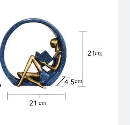 Desktop - Ornamente: Lesendes Mädchen - Figur für Wohnzimmer & Arbeitszimmer - ApolettaApoletta