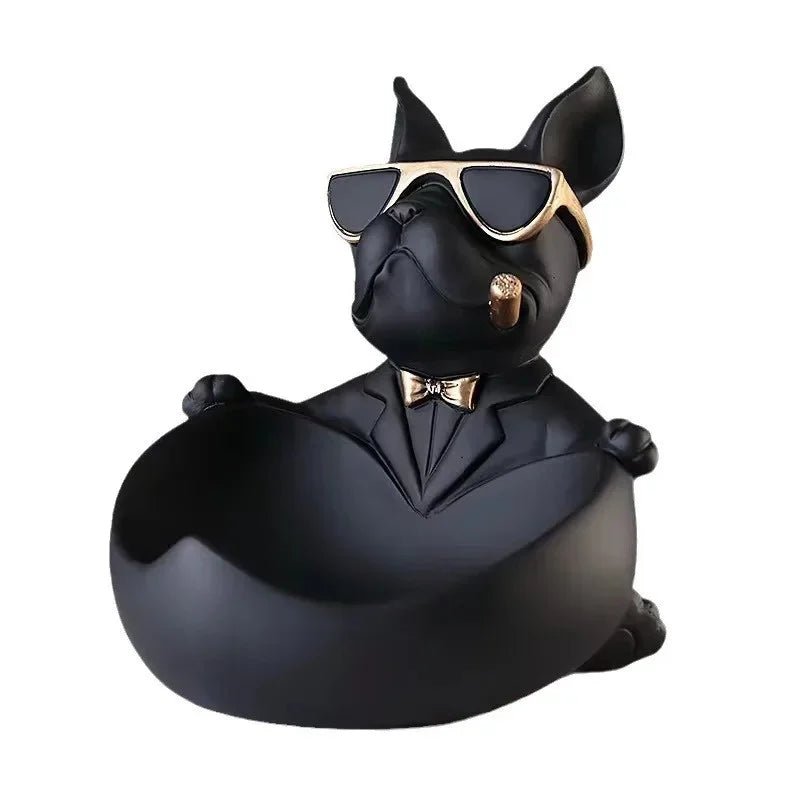 Hundefigur „Cooler Hund“: Tier - Statue mit Aufbewahrungsbox – Harz - Skulptur & Deko - ApolettaApoletta
