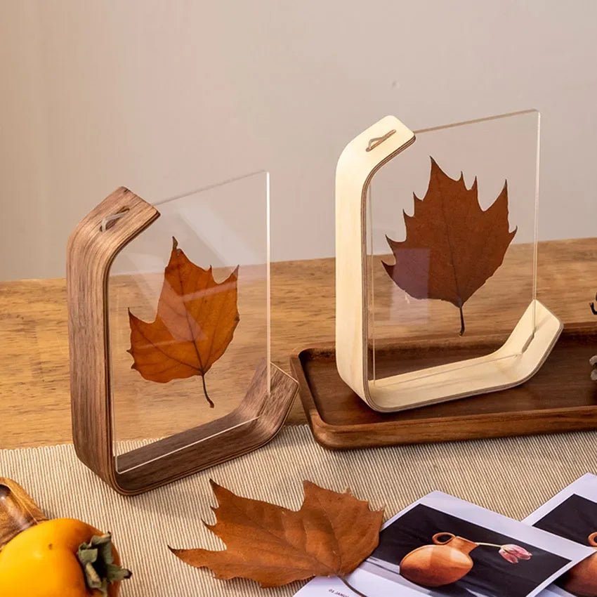 Acryl & Holz - Fotorahmen: Herbarium - Display & DIY - Bilderrahmen für Hochzeitsfotos - ApolettaApoletta