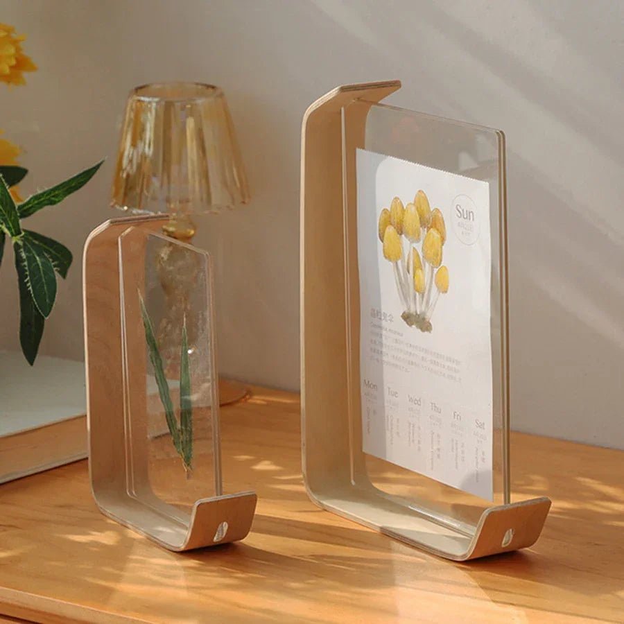 Acryl & Holz - Fotorahmen: Herbarium - Display & DIY - Bilderrahmen für Hochzeitsfotos - ApolettaApoletta