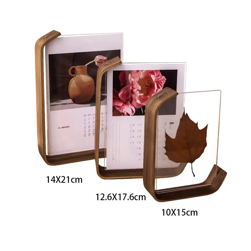 Acryl & Holz - Fotorahmen: Herbarium - Display & DIY - Bilderrahmen für Hochzeitsfotos - ApolettaApoletta