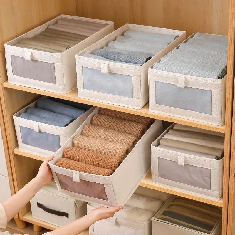 Hosen - Aufbewahrungsbox: Faltbare Stoffbox für Kleiderschränke und Schubladen - ApolettaApoletta