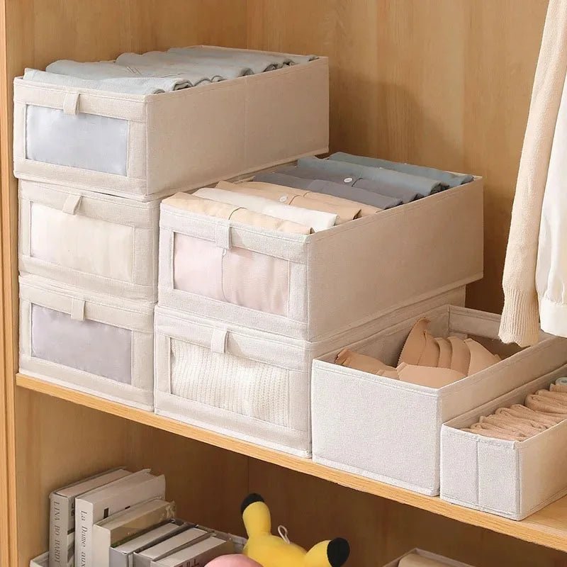 Hosen - Aufbewahrungsbox: Faltbare Stoffbox für Kleiderschränke und Schubladen - ApolettaApoletta