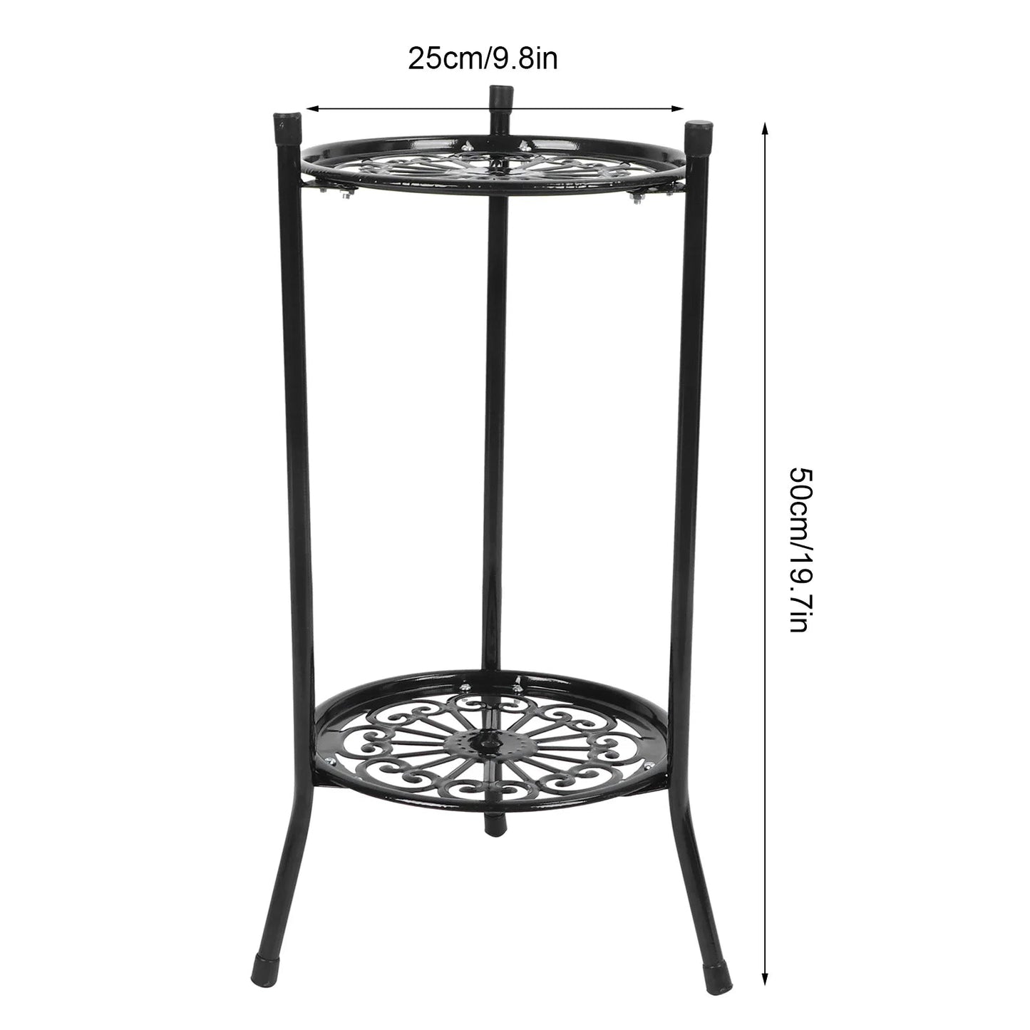 2 - stufiger Blumenständer aus Metall – Eleganter Blumentopfhalter für Haus & Garten - ApolettaApoletta