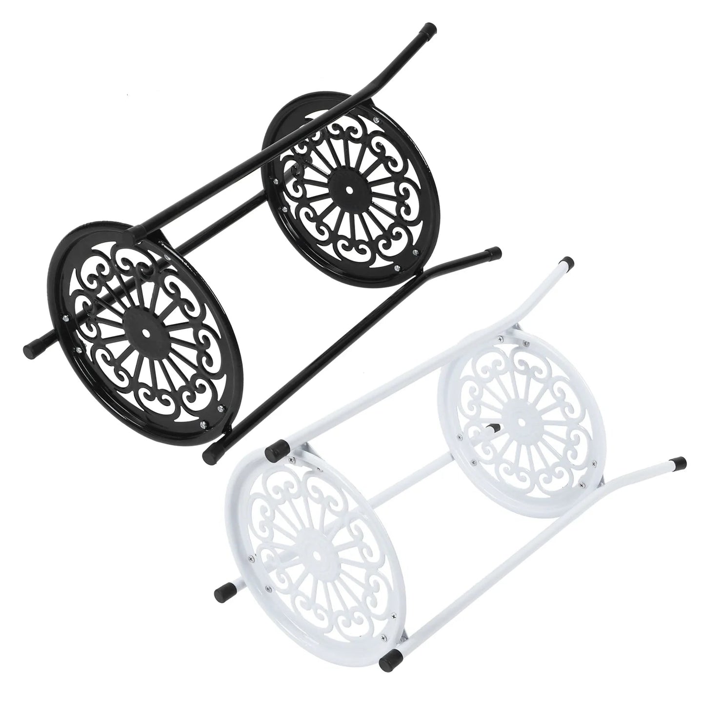 2 - stufiger Blumenständer aus Metall – Eleganter Blumentopfhalter für Haus & Garten - ApolettaApoletta