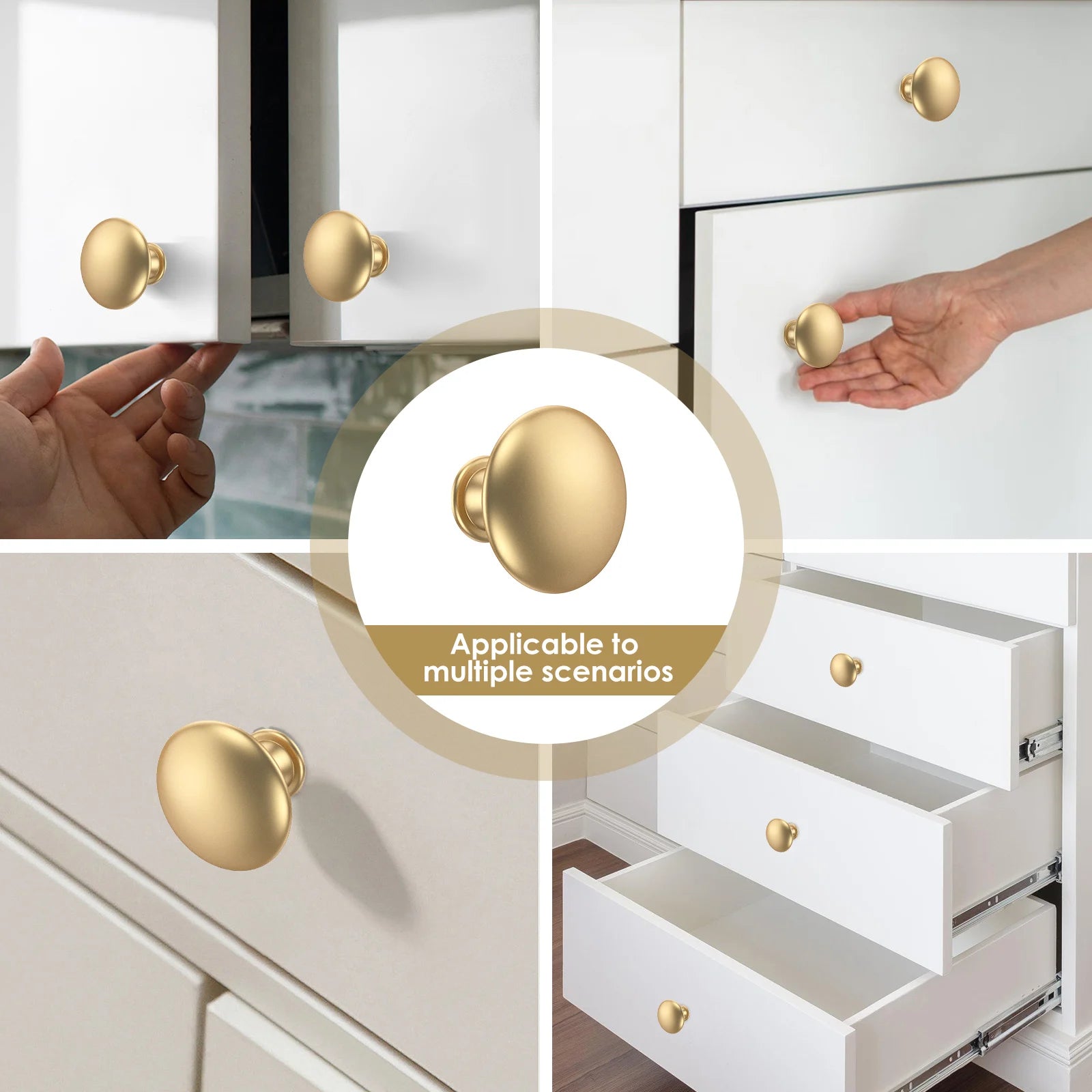 25er Set Schubladenknöpfe in Gold - ApolettaApoletta