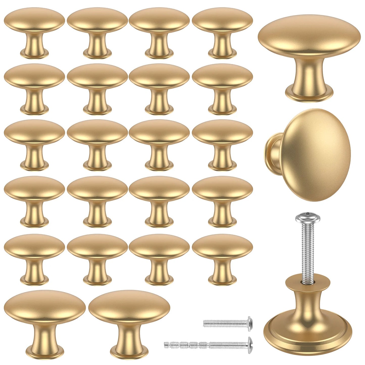25er Set Schubladenknöpfe in Gold - ApolettaApoletta