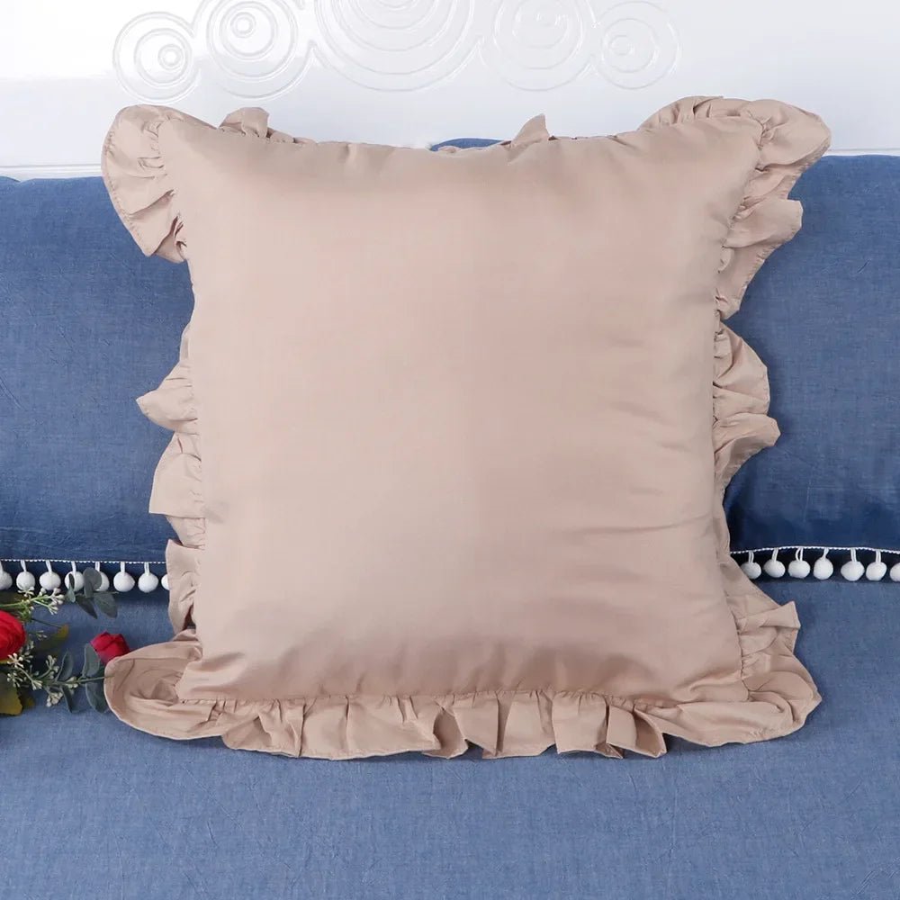 1er - Pack Kissenbezüge mit Rüschen: Französischer, romantischer & schicker Landhausstil - ApolettaApoletta