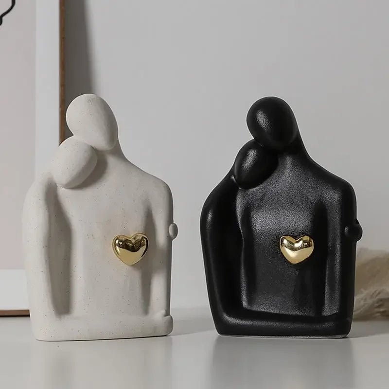 Kreative Paar - Figur: Liebhaber - Skulptur für frisch Vermählte & Wohnzimmer - ApolettaApoletta