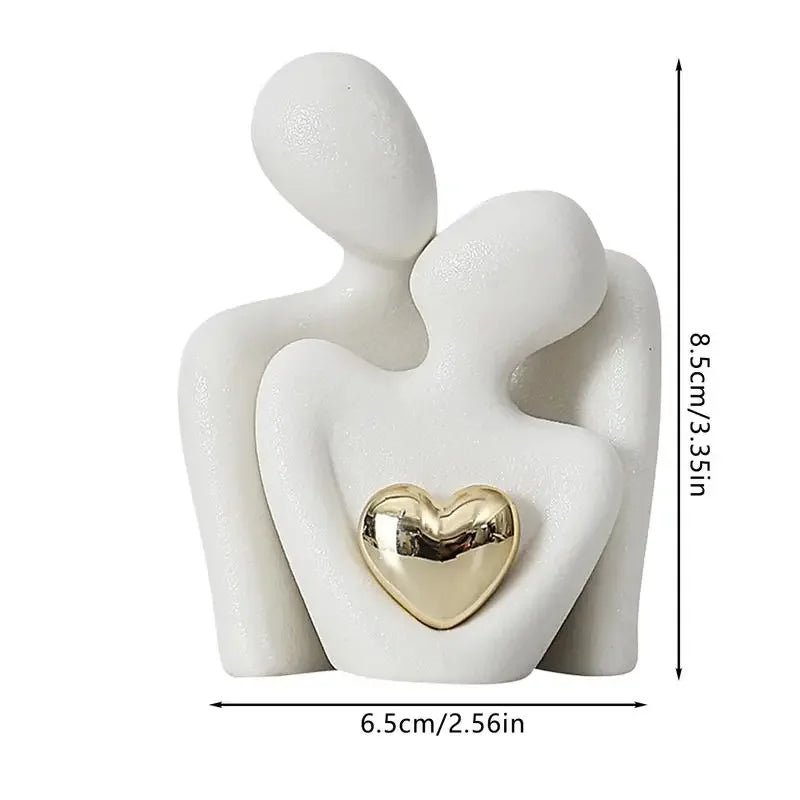Kreative Paar - Figur: Liebhaber - Skulptur für frisch Vermählte & Wohnzimmer - ApolettaApoletta