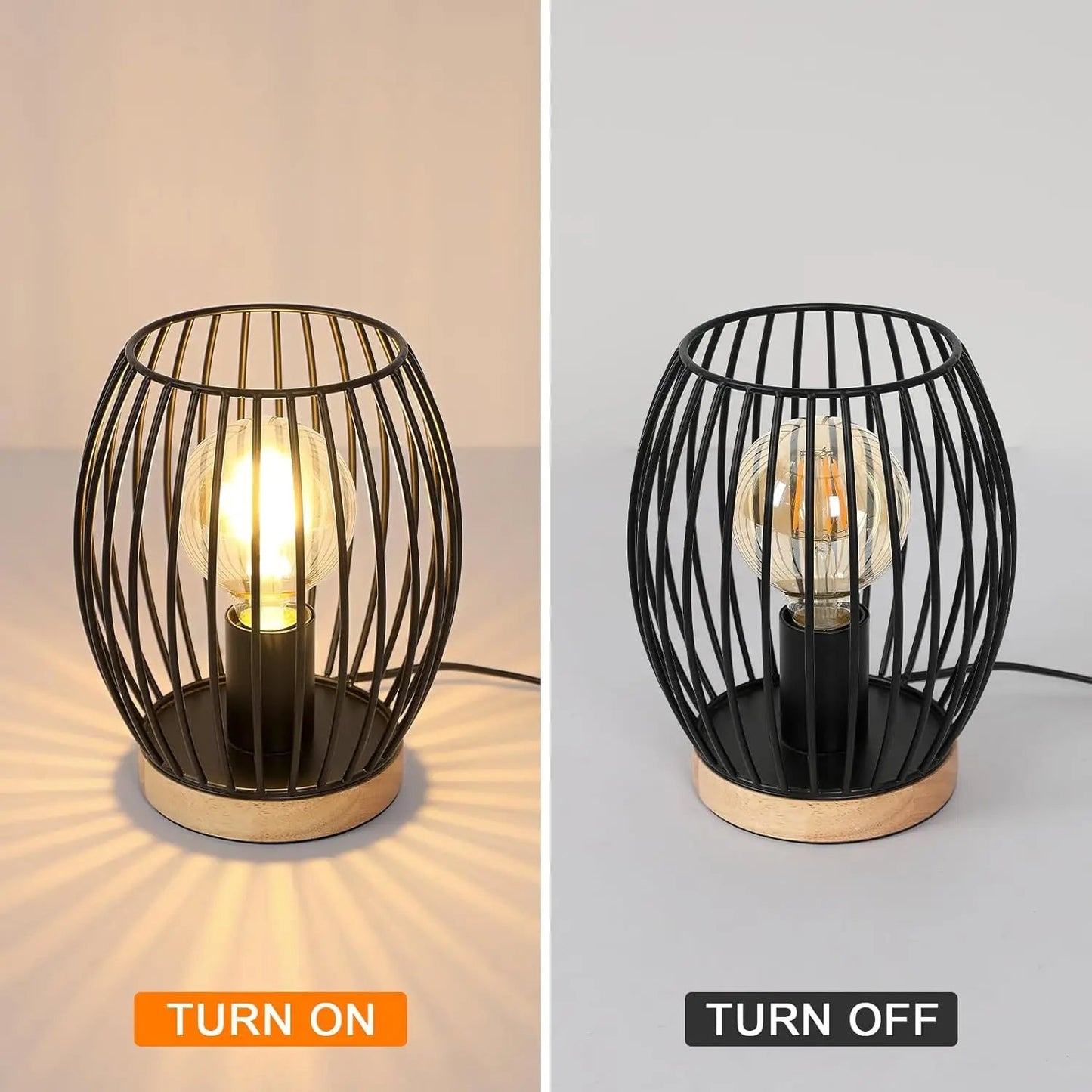 Hohl - Tischlampe aus Eisen, Schwarz - ApolettaApoletta
