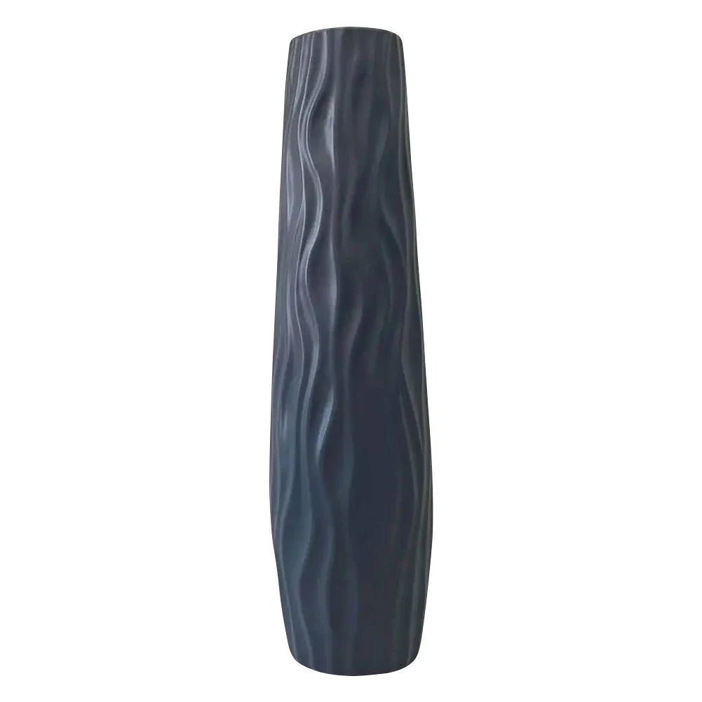 Große Bodenvase: Strukturierte Standvase mit exquisitem Linien - Design für das WohnzimmerGroße Bodenvase, strukturierte Standvase, exquisite Linien - Designvase für das Wohnzimmer - ApolettaApoletta