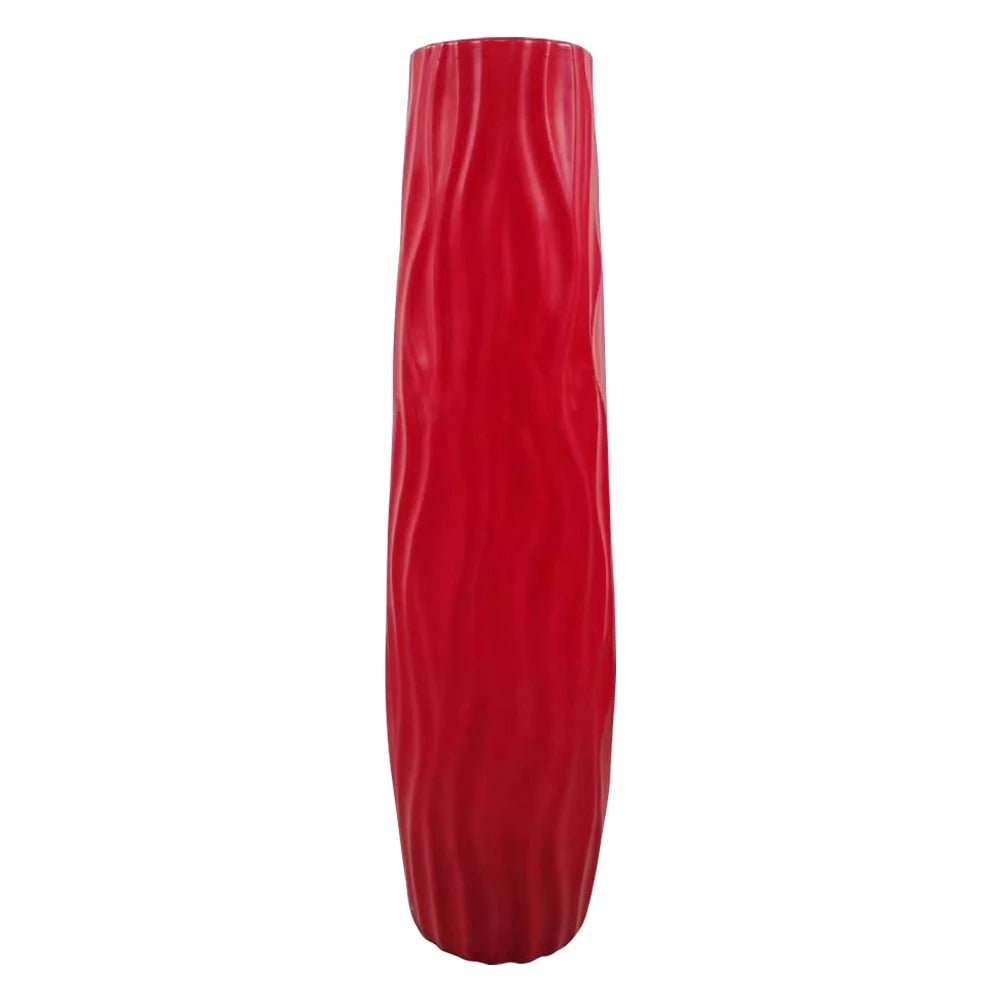 Große Bodenvase: Strukturierte Standvase mit exquisitem Linien - Design für das WohnzimmerGroße Bodenvase, strukturierte Standvase, exquisite Linien - Designvase für das Wohnzimmer - ApolettaApoletta