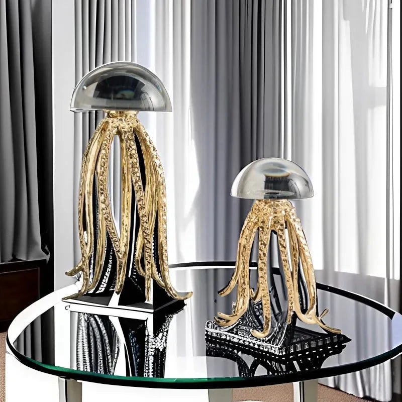 Kristall - Qualle: Meeres - Kunst & moderne Metall - Deko für Wohnzimmer & Desktop - ApolettaApoletta