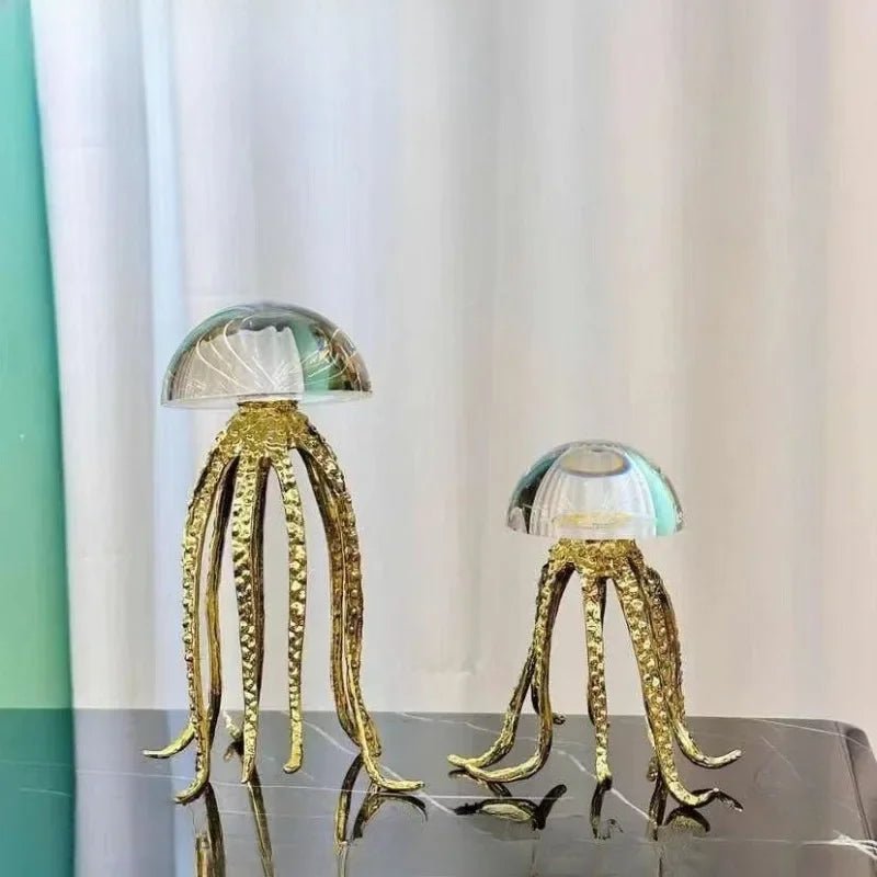 Kristall - Qualle: Meeres - Kunst & moderne Metall - Deko für Wohnzimmer & Desktop - ApolettaApoletta