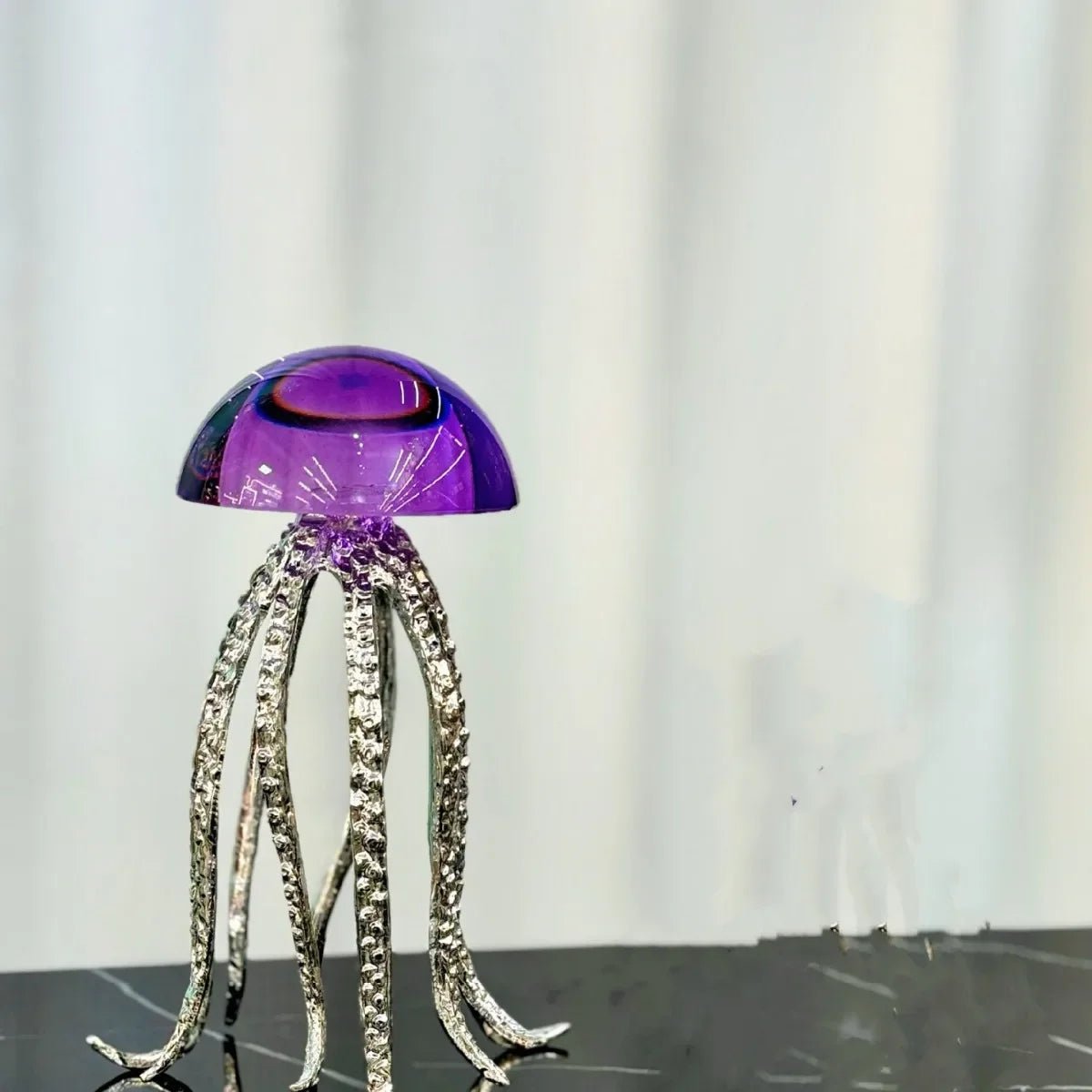 Kristall - Qualle: Meeres - Kunst & moderne Metall - Deko für Wohnzimmer & Desktop - ApolettaApoletta