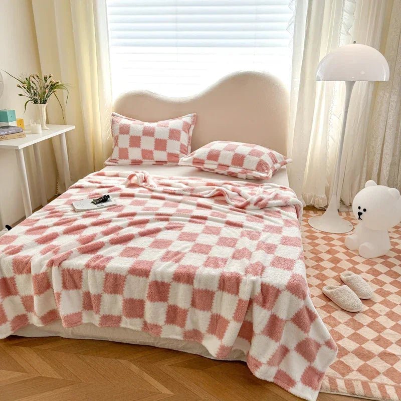 Rosa - weiße Flanell - Panda - Fleece - Decke: Weich & bequem für Sofa, Bett und Büro - ApolettaApoletta