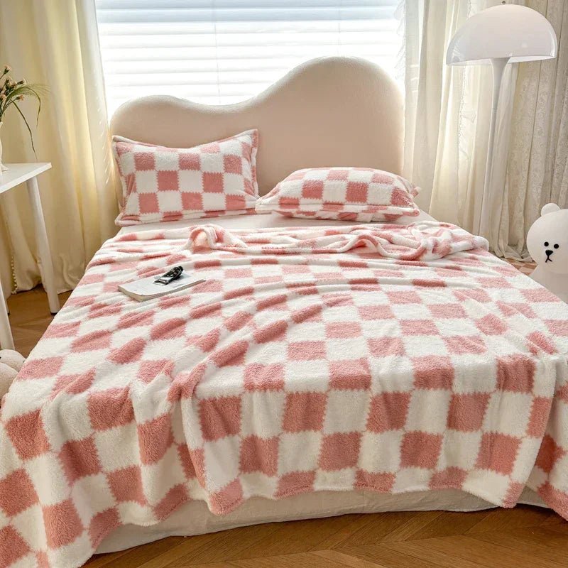 Rosa - weiße Flanell - Panda - Fleece - Decke: Weich & bequem für Sofa, Bett und Büro - ApolettaApoletta
