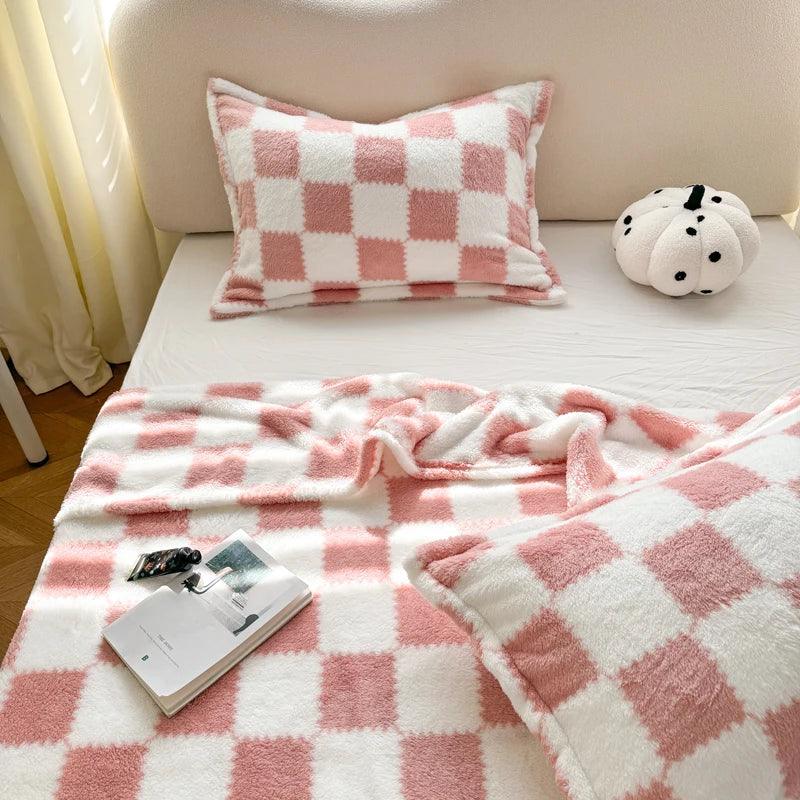 Rosa - weiße Flanell - Panda - Fleece - Decke: Weich & bequem für Sofa, Bett und Büro - ApolettaApoletta