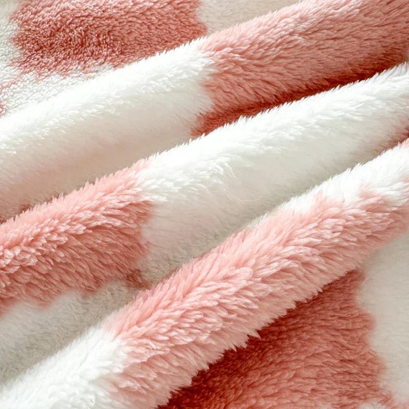 Rosa - weiße Flanell - Panda - Fleece - Decke: Weich & bequem für Sofa, Bett und Büro - ApolettaApoletta