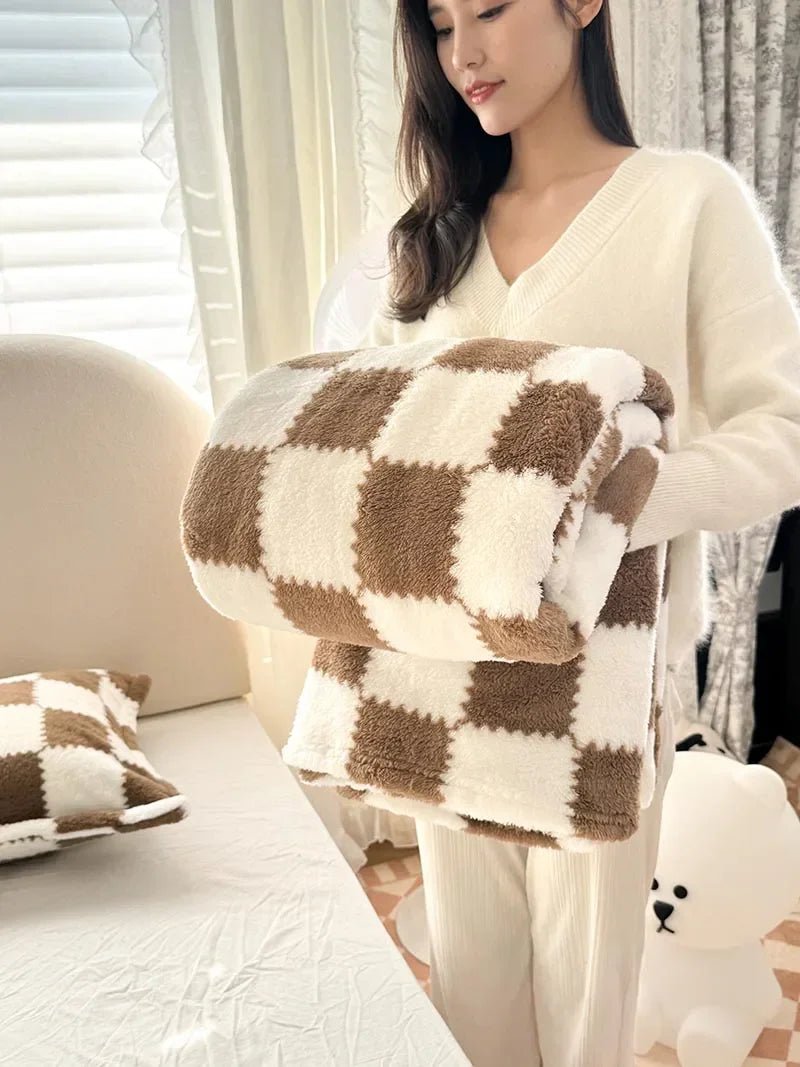 Rosa - weiße Flanell - Panda - Fleece - Decke: Weich & bequem für Sofa, Bett und Büro - ApolettaApoletta