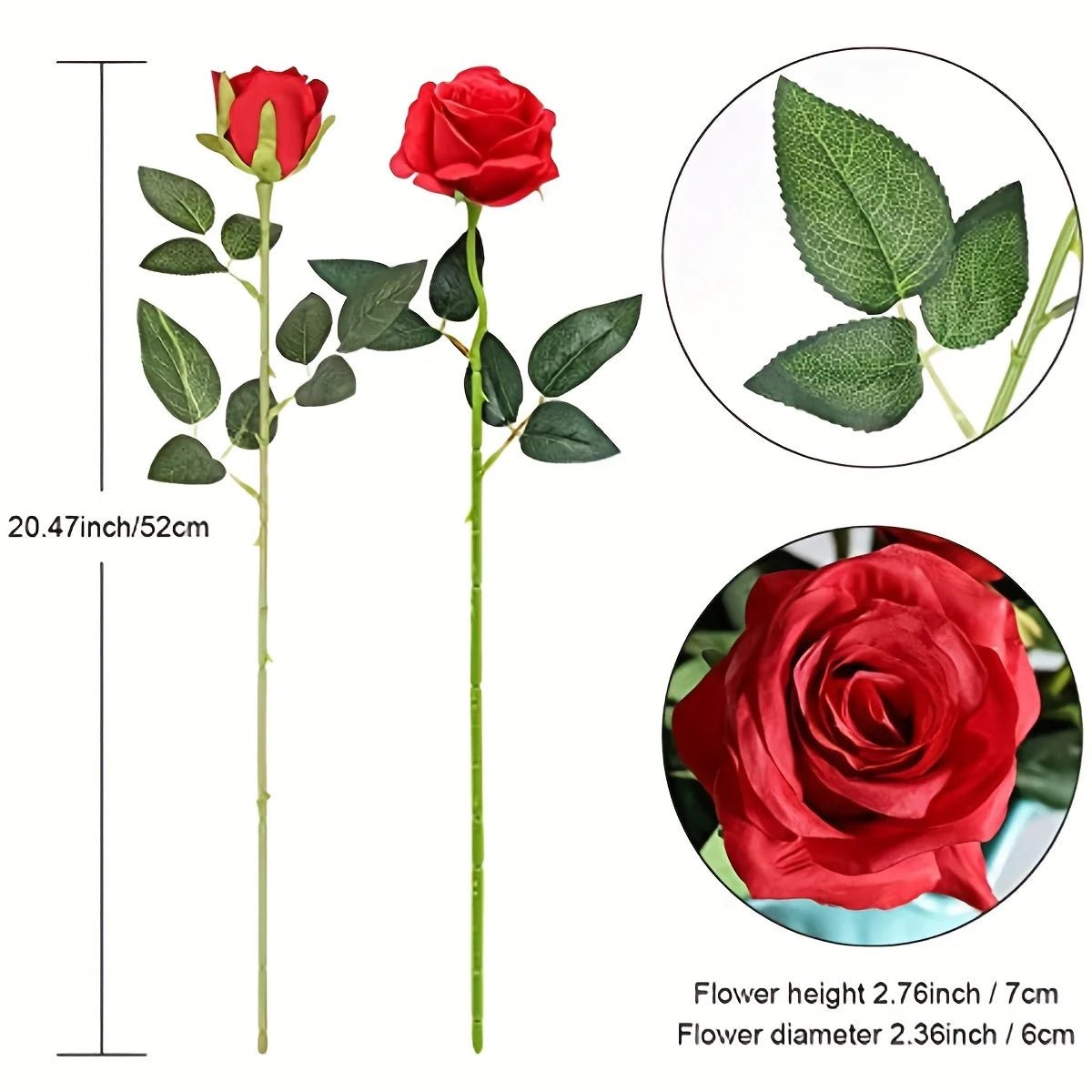 Realistischer künstlicher Rosenstrauß: 12er - Set für Hochzeit, Geburtstag & Heimdeko - ApolettaApoletta